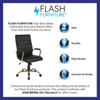 High Back LeatherSoft Executive Swivel Office Chair with Chrome Base