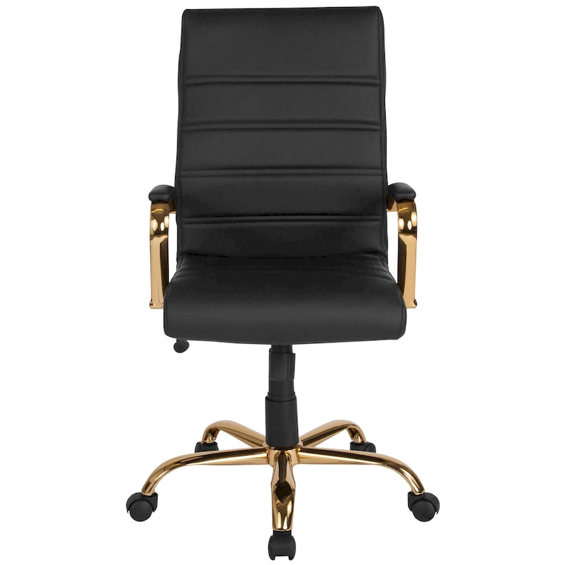 High Back LeatherSoft Executive Swivel Office Chair with Chrome Base