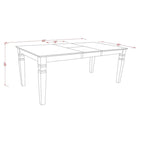East West Furniture 7 Piece Kitchen Table & Chairs Se- a Dining Table and 6 Dining Chairs(Finish Options)