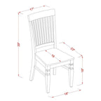 East West Furniture 7 Piece Kitchen Table & Chairs Se- a Dining Table and 6 Dining Chairs(Finish Options)