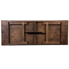 9' x 40 Rustic Folding Farm Table Set with 10 Cross Back Chairs and Cushions