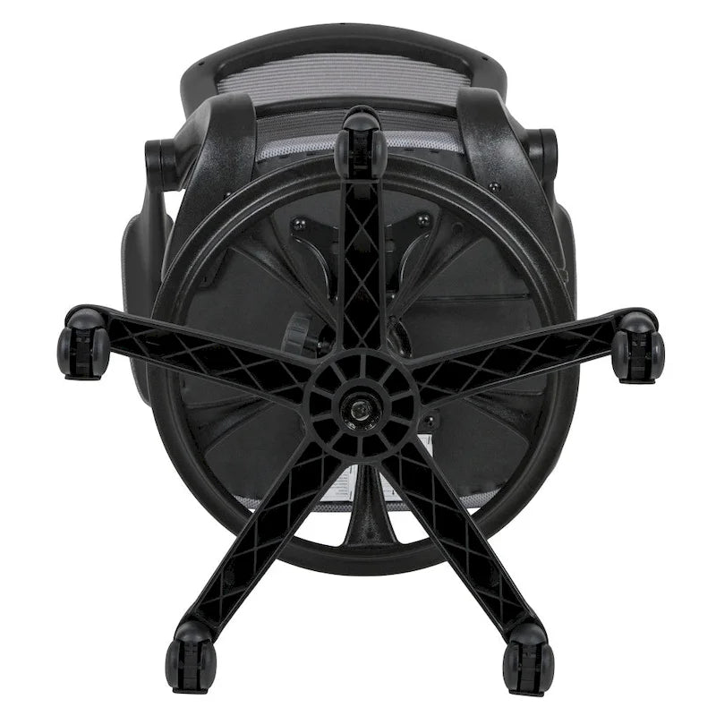 Mid-Back Mesh Ergonomic Drafting Chair with Foot Ring and Flip-Up Arms