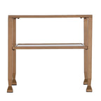 SEI Furniture Jaymes Gold & Metal Glass Top Cocktail Table