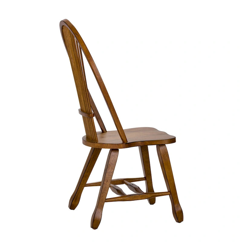 Treasures Rustic Oak 5-piece Sheaf Back Retractable Dinette Set