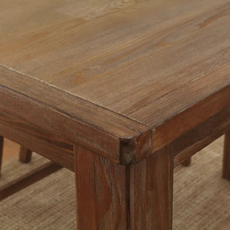 Furniture of America Tays Rustic Brown 60-inch Solid Wood Counter Height Table