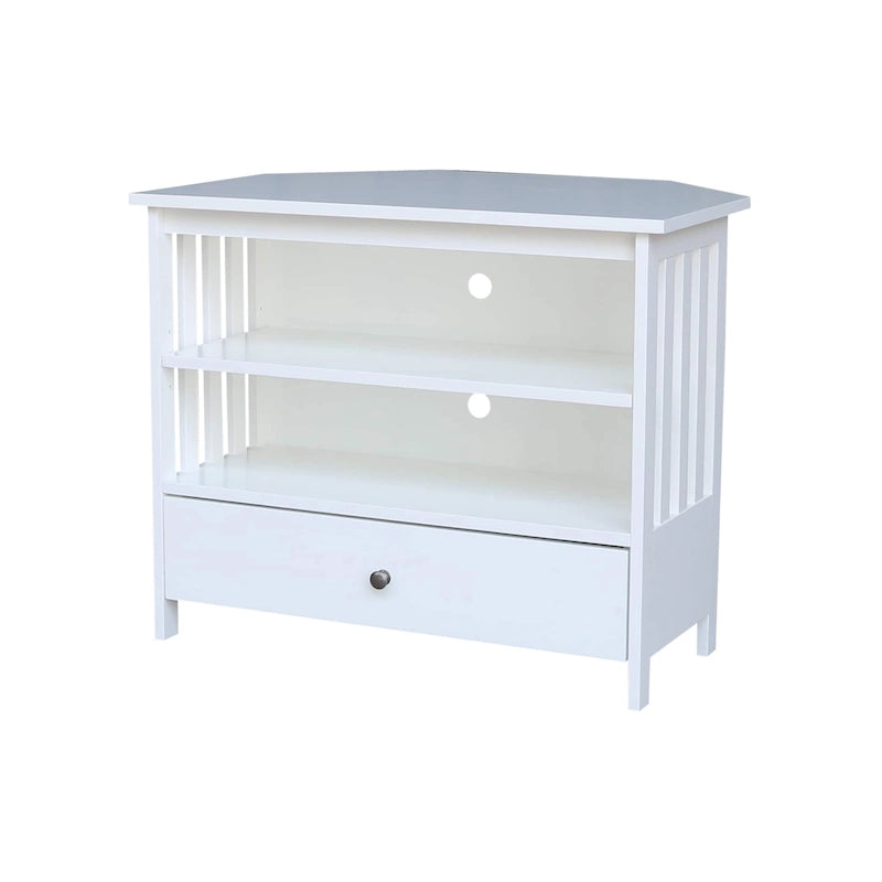 Solid Hardwood Mission Corner TV Stand