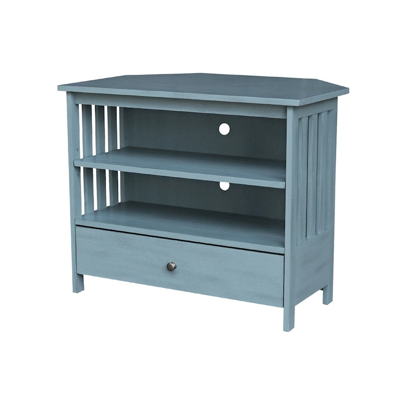Solid Hardwood Mission Corner TV Stand