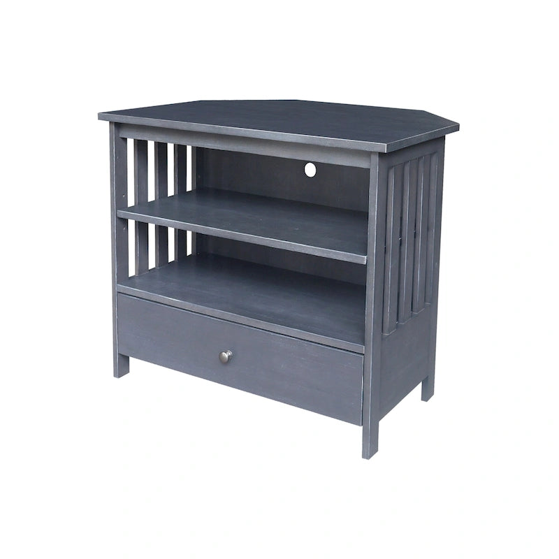 Solid Hardwood Mission Corner TV Stand