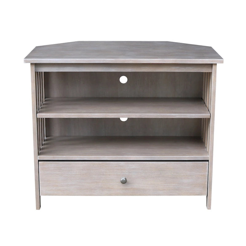 Solid Hardwood Mission Corner TV Stand