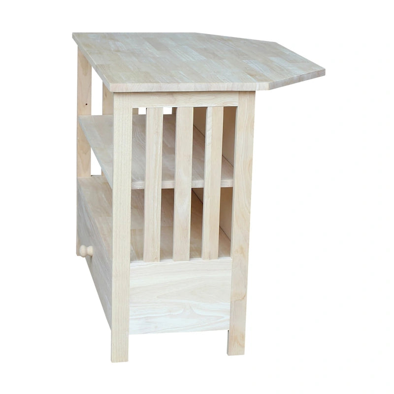 Solid Hardwood Mission Corner TV Stand