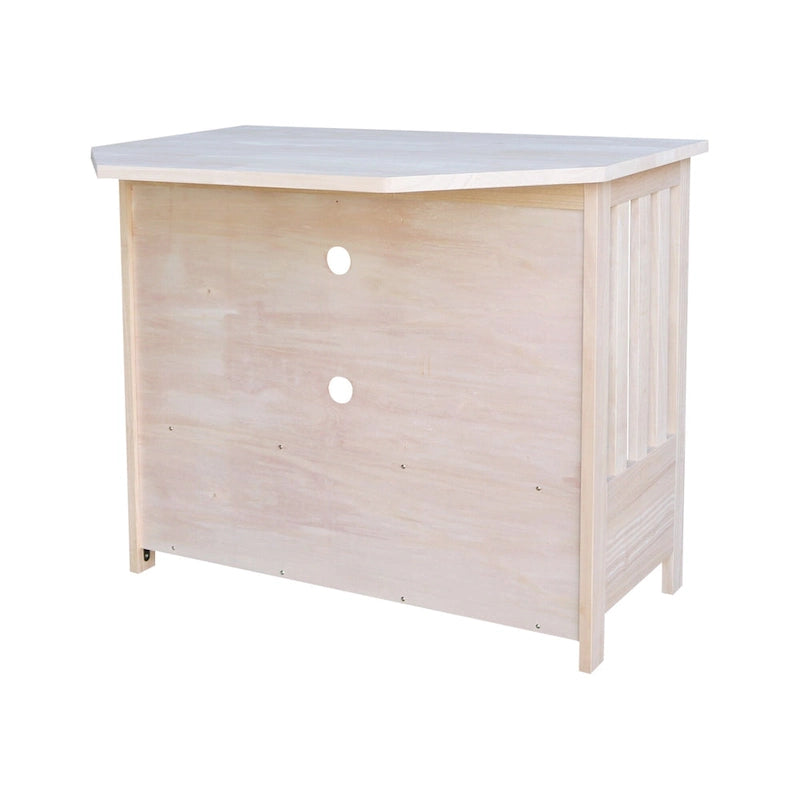 Solid Hardwood Mission Corner TV Stand