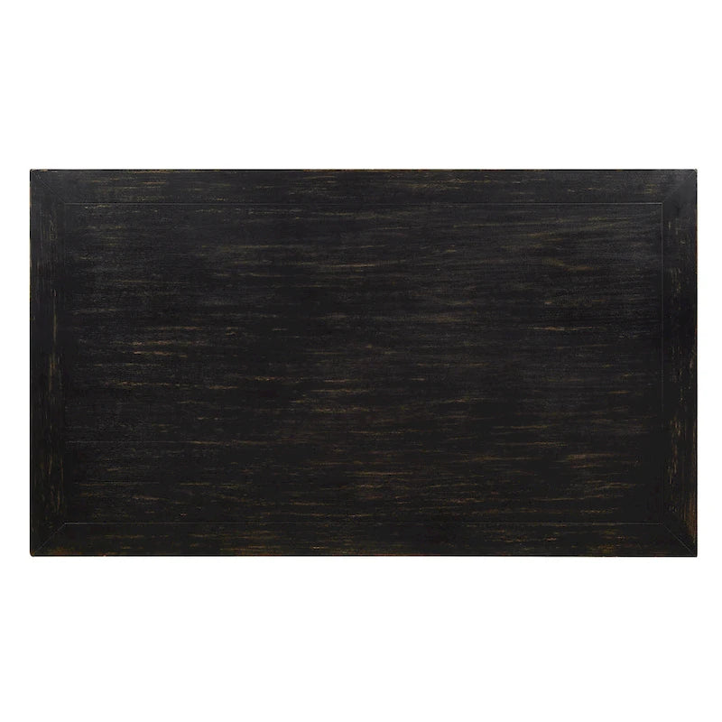 Furniture of America Tays Contemporary Black Solid Wood Dining Table
