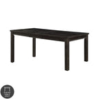 Furniture of America Tays Contemporary Black Solid Wood Dining Table