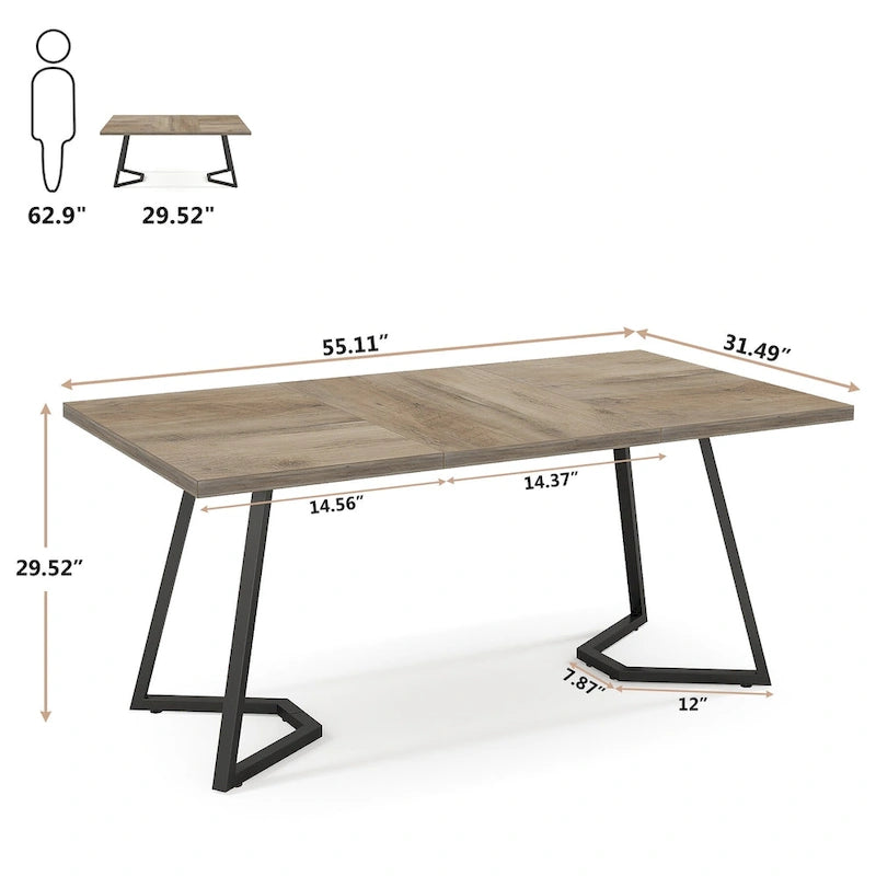 Home Office Computer Desk, White Gold 55 In Faux Marble Executive Desk