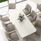 SEYNAR Contempoary Velvet Dining Chair with Metal Frame Legs, set of 4