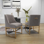 SEYNAR Contempoary Velvet Dining Chair with Metal Frame Legs, set of 4