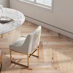 SEYNAR Contempoary Velvet Dining Chair with Metal Frame Legs, set of 4
