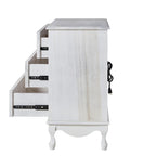 Pallantium Farmhouse 30Tall Distressed 3-Drawer Nightstand With Solid Wood Legs and Adjustable Feet Set Of 2 by HULALA HOME