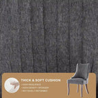 Wingback Upholstered Dining Chairs Set of 2, Fabric Side Dining Room Chairs, Living Room Chairs for Home Kitchen