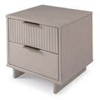 Manhattan Comfort Granville Mid Century Solid Wood 2 Drawer Nightstand Set of 2