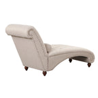 Modern Armless Velvet Chaise Lounge Indoor Chair with 1 Bolster Pillow