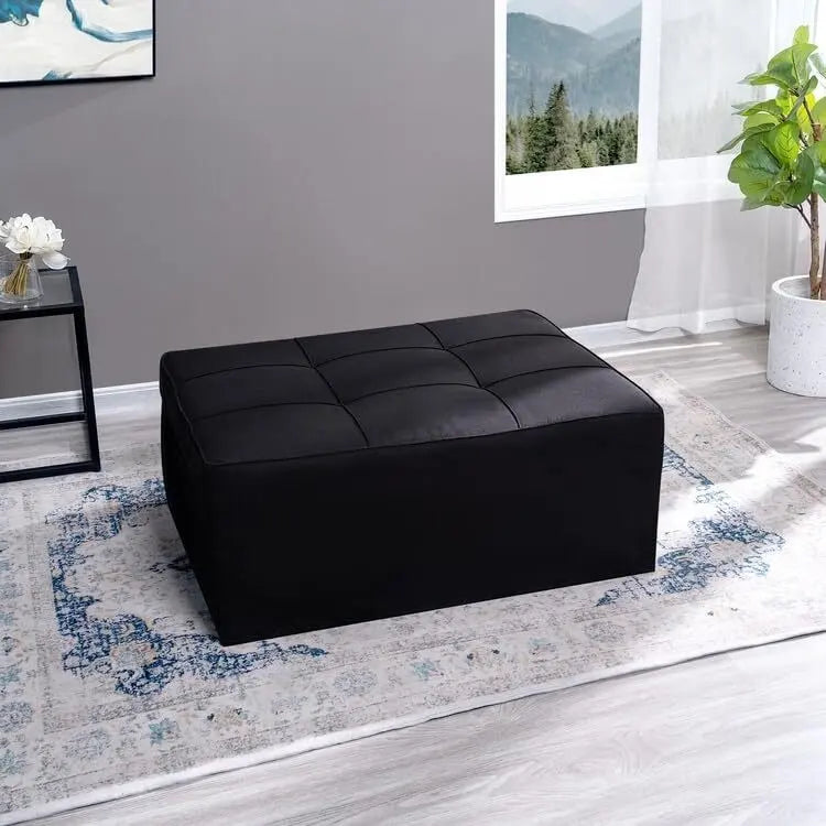 Sleeper Chair Bed, 4 In 1 Multi-Function Convertible Ottoman Bed, Breathable Linen Bed Chair, Convertible Sofa Bed