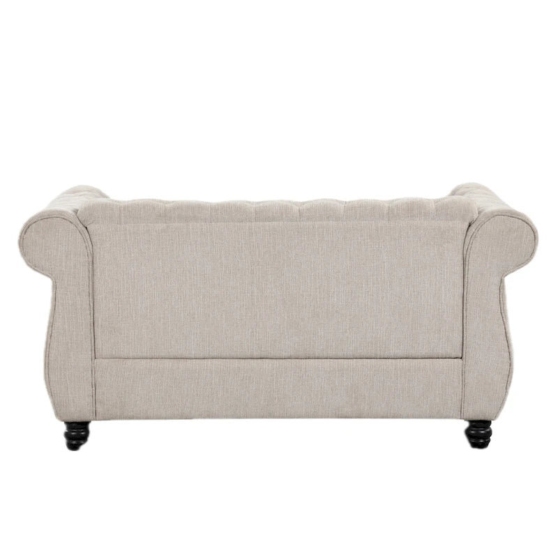 Morden Fort Loveseat Tufted Upholstered Chesterfield Two-seater Sofa Couch