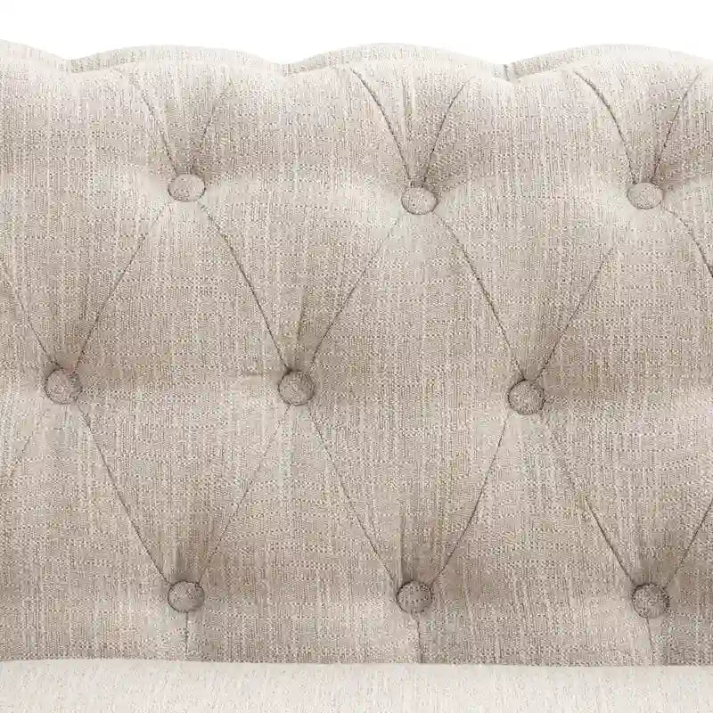 Morden Fort Loveseat Tufted Upholstered Chesterfield Two-seater Sofa Couch