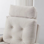 HOMYKA Upholstered Chaise Lounge Chair with Adjustable Backrest Storage Ottoman