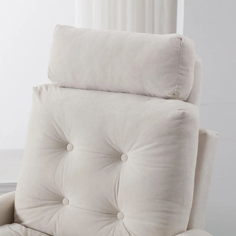 HOMYKA Upholstered Chaise Lounge Chair with Adjustable Backrest Storage Ottoman
