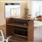 63 Inch Reception Desk with LED Lights for Store Office
