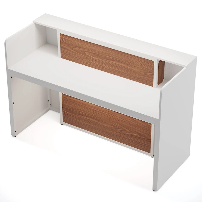 63 Inch Reception Desk with LED Lights for Store Office