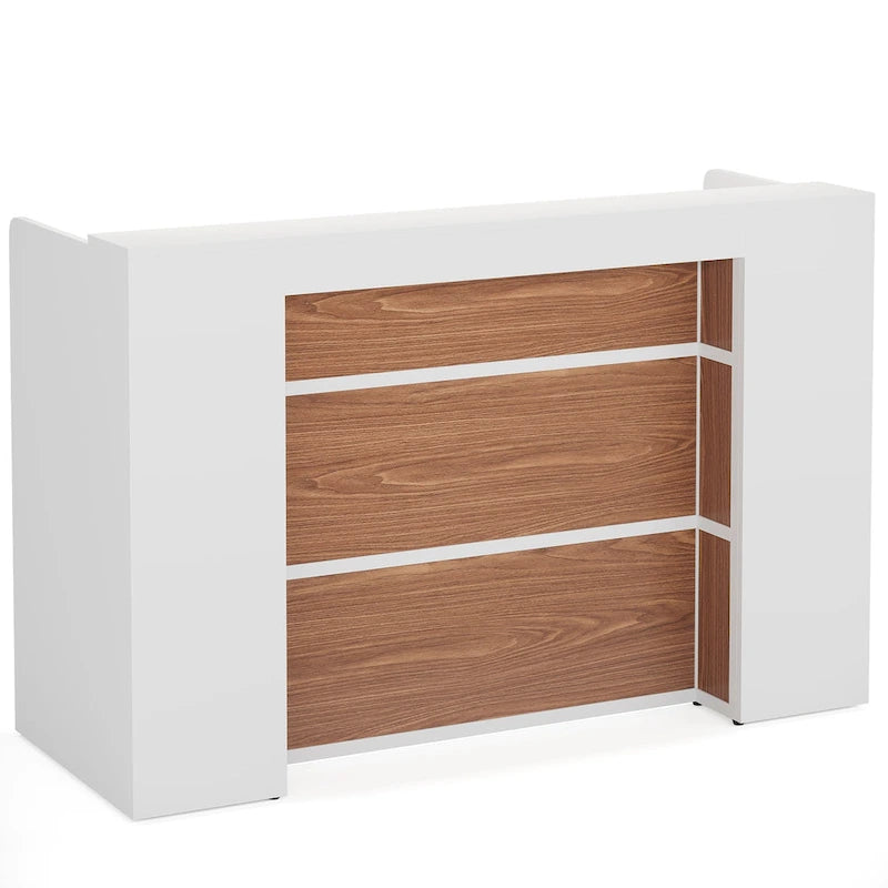 63 Inch Reception Desk with LED Lights for Store Office