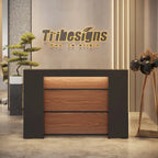 63 Inch Reception Desk with LED Lights for Store Office