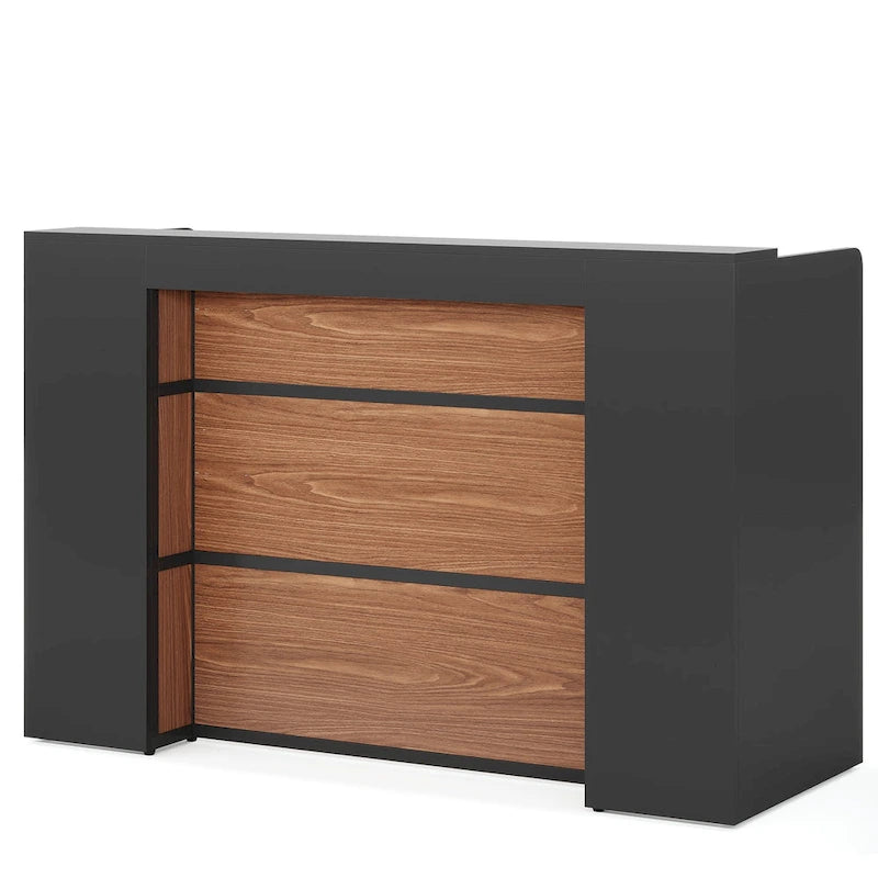 63 Inch Reception Desk with LED Lights for Store Office