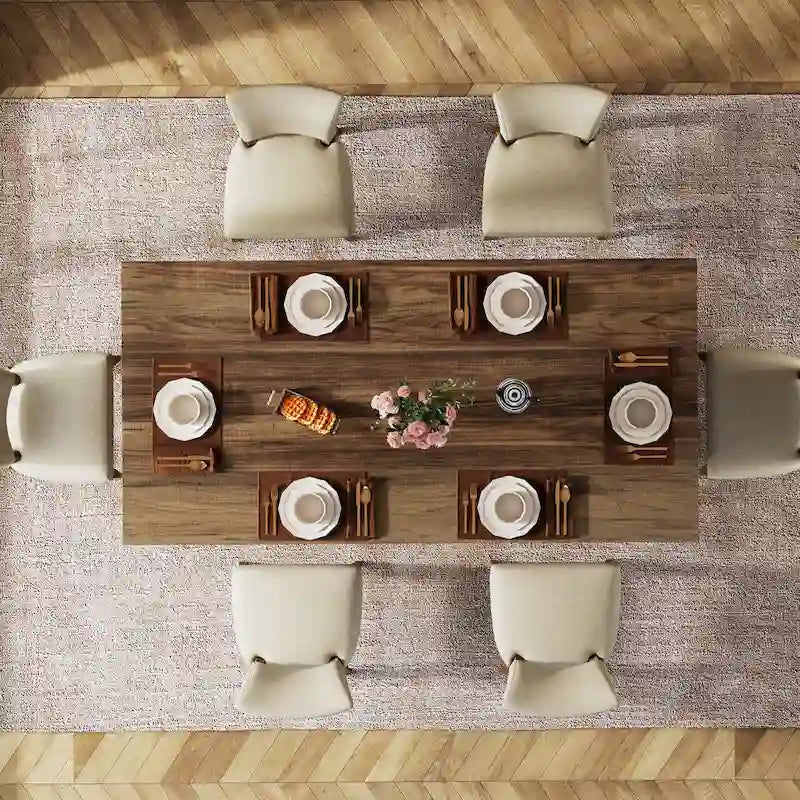 63 Inches Long Kitchen Dinner Table for Dining Room