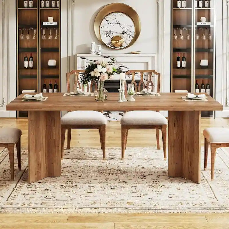 63 Inches Long Kitchen Dinner Table for Dining Room