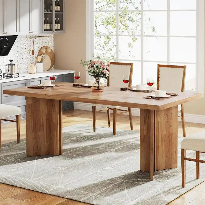 63 Inches Long Kitchen Dinner Table for Dining Room