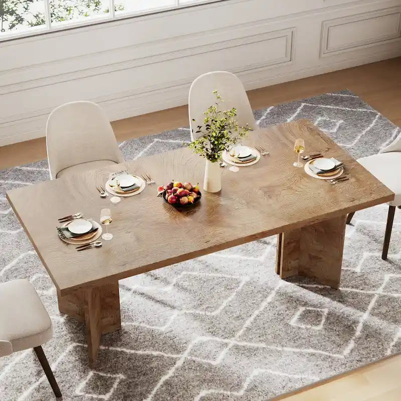 63 Inches Long Kitchen Dinner Table for Dining Room