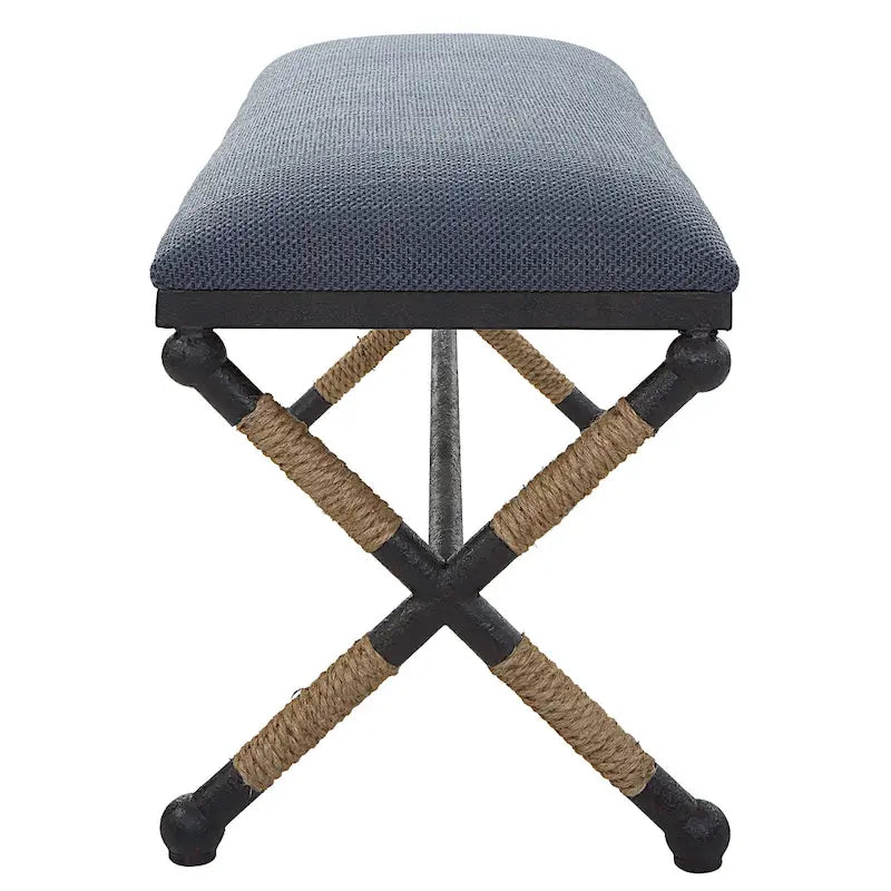 Uttermost Firth Rustic Navy Bench - 48W x 21H x 16D