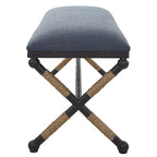 Uttermost Firth Rustic Navy Bench - 48W x 21H x 16D