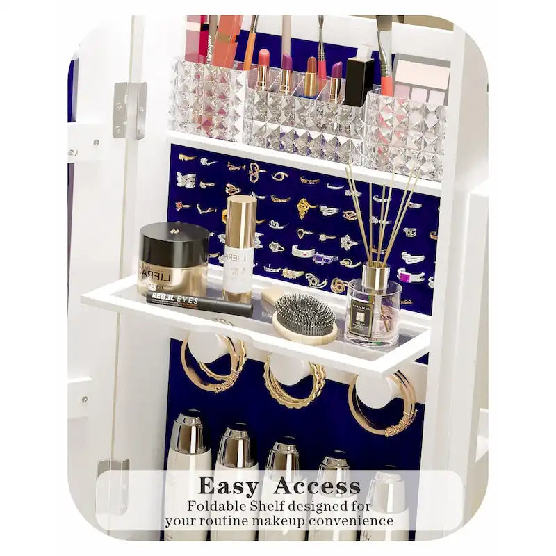 Full-length Mirror Jewelry Armoire - N/A