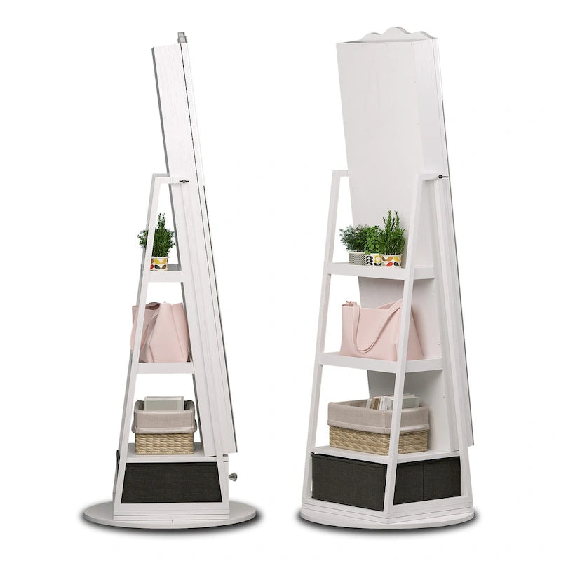 Full-length Mirror Jewelry Armoire - N/A