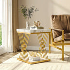 Square End Table,Mid-century Modern Bed Side Tables, Accent Table Living Room