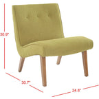 SAFAVIEH Sibille Mid-Century Forest Green Chair - 25.2 x 29.9 x 30.7 - 25Wx30Dx31H