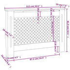 vidaXL Radiator Cover Black 44.1x7.5x32.1 MDF