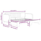 vidaXL Day Bed Upholstered Sleeper Sofa Bed for Bedroom Living Room Velvet