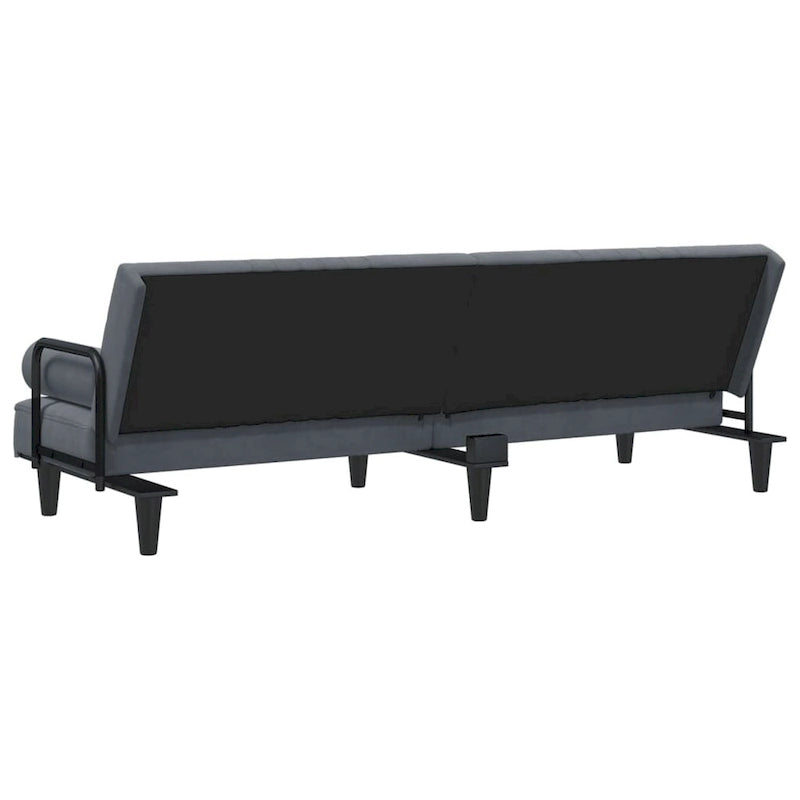 vidaXL Sofa Bed with Armrests Couch Recliner Loveseat Folding Daybed Velvet - 80.7 x 35 x 27.6