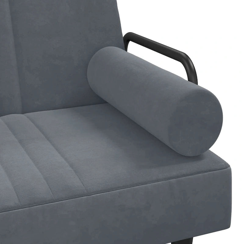 vidaXL Sofa Bed with Armrests Couch Recliner Loveseat Folding Daybed Velvet - 80.7 x 35 x 27.6