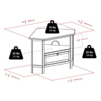 Zena Corner TV and Media Stand, Espresso - 34.65 x 23.94 x 22.28 inches